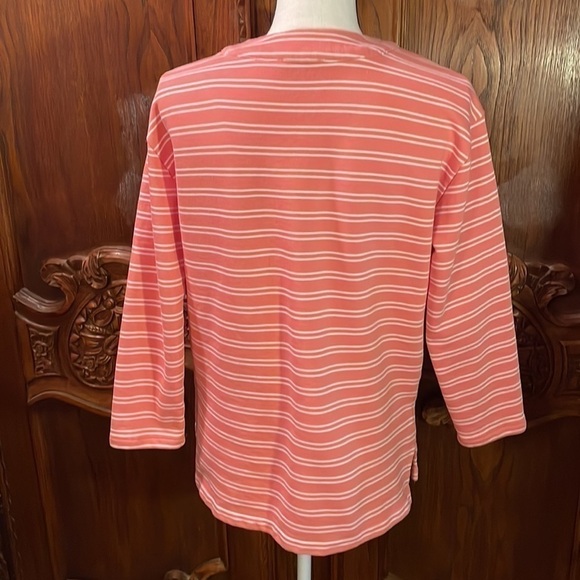 Haven Well Within Striped Cotton V-neck Sweatshirt - Picture 4 of 7